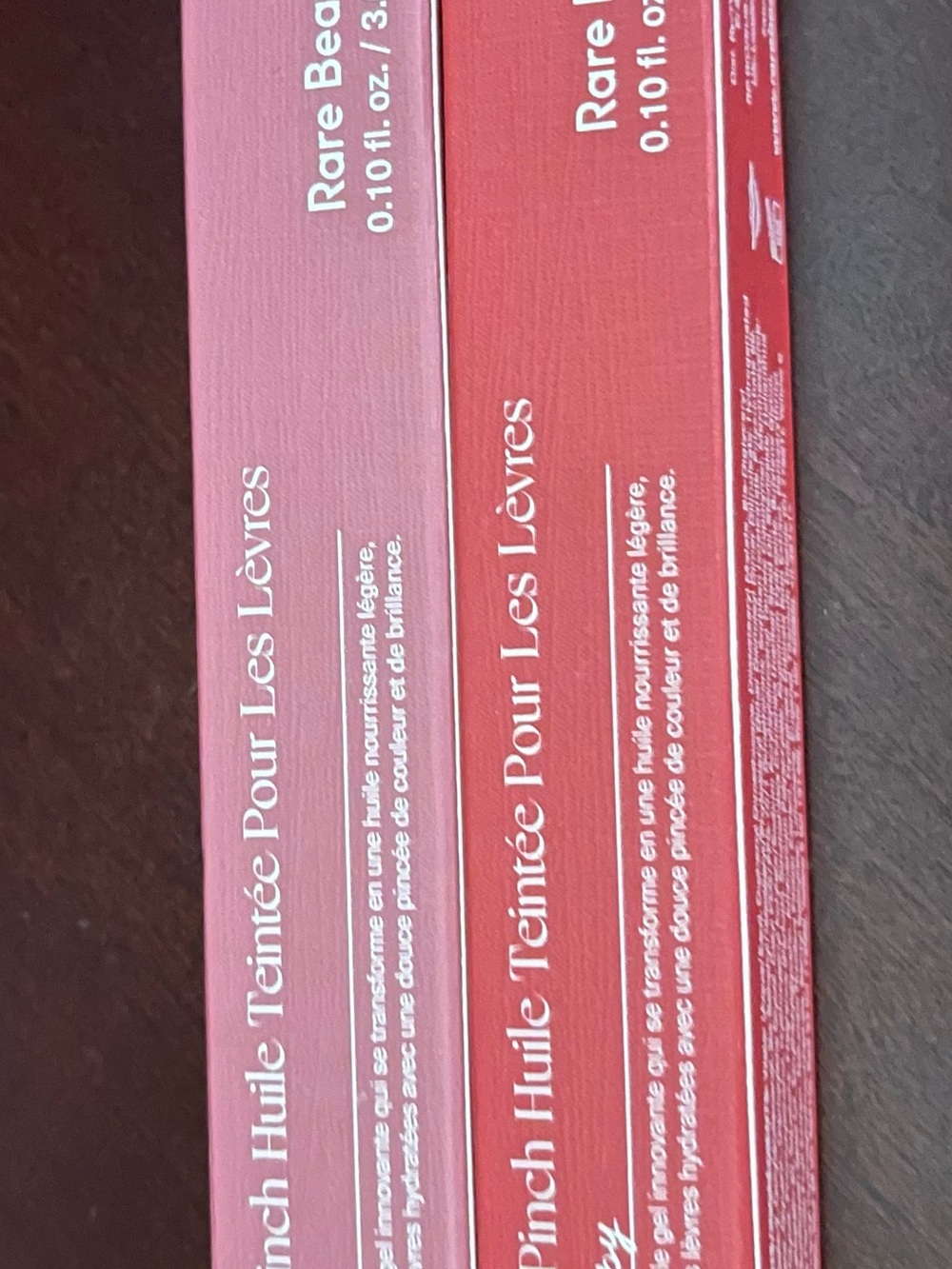 Rare Beauty Lip Oil Duo - Soft Pink & Coral Red